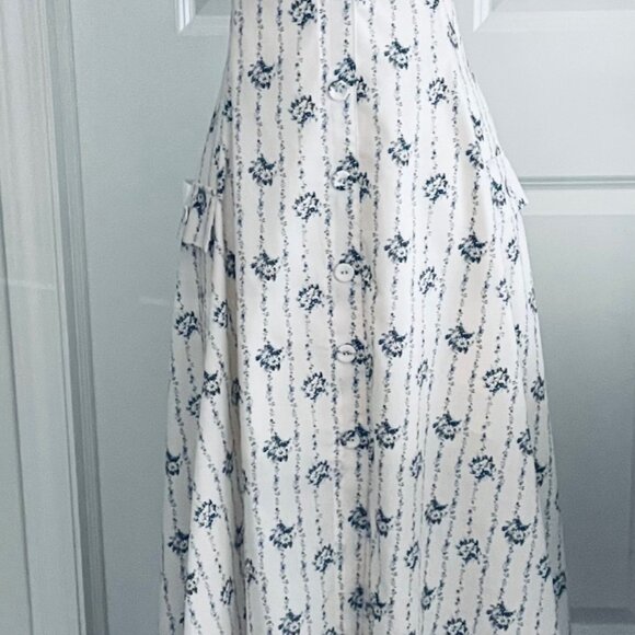 FOR LOVE BELL IVORY / BLUE FLOWERED SUNDRESS SIZE SMALL- TAGS ON - Picture 15 of 16